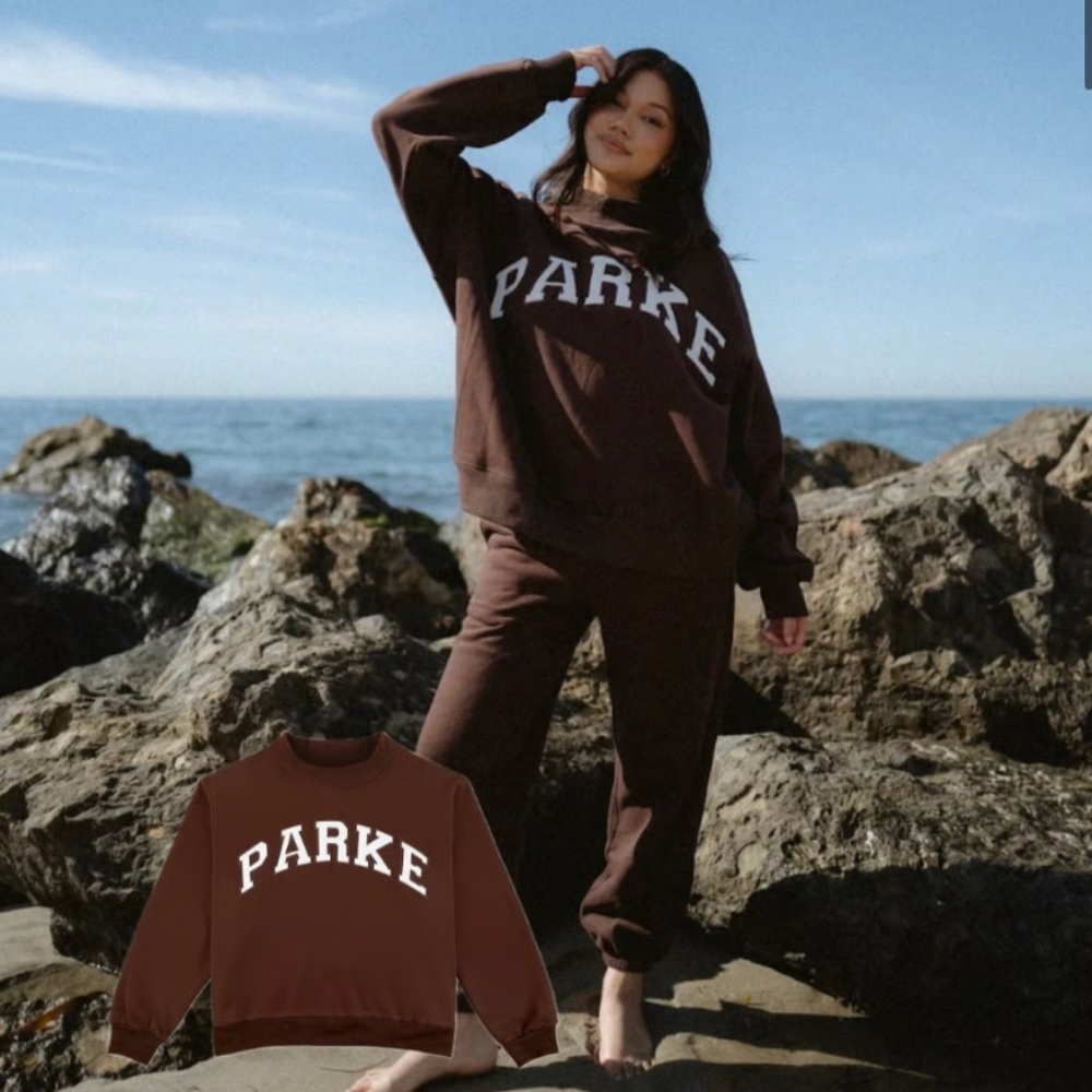 Parke Chocolate Brown Mockneck Sweatshirt